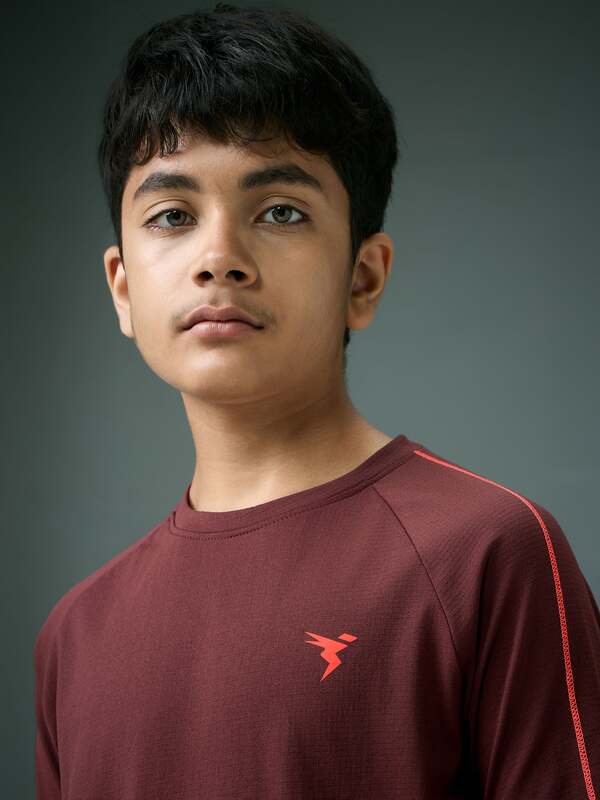 TECHNO Boys Slim Fit-Maroon
