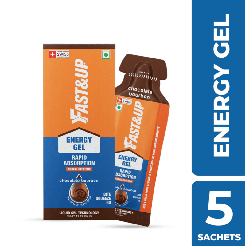 Energy Gel Chocolate Bourbon Caffeinated 5x30gm Pack