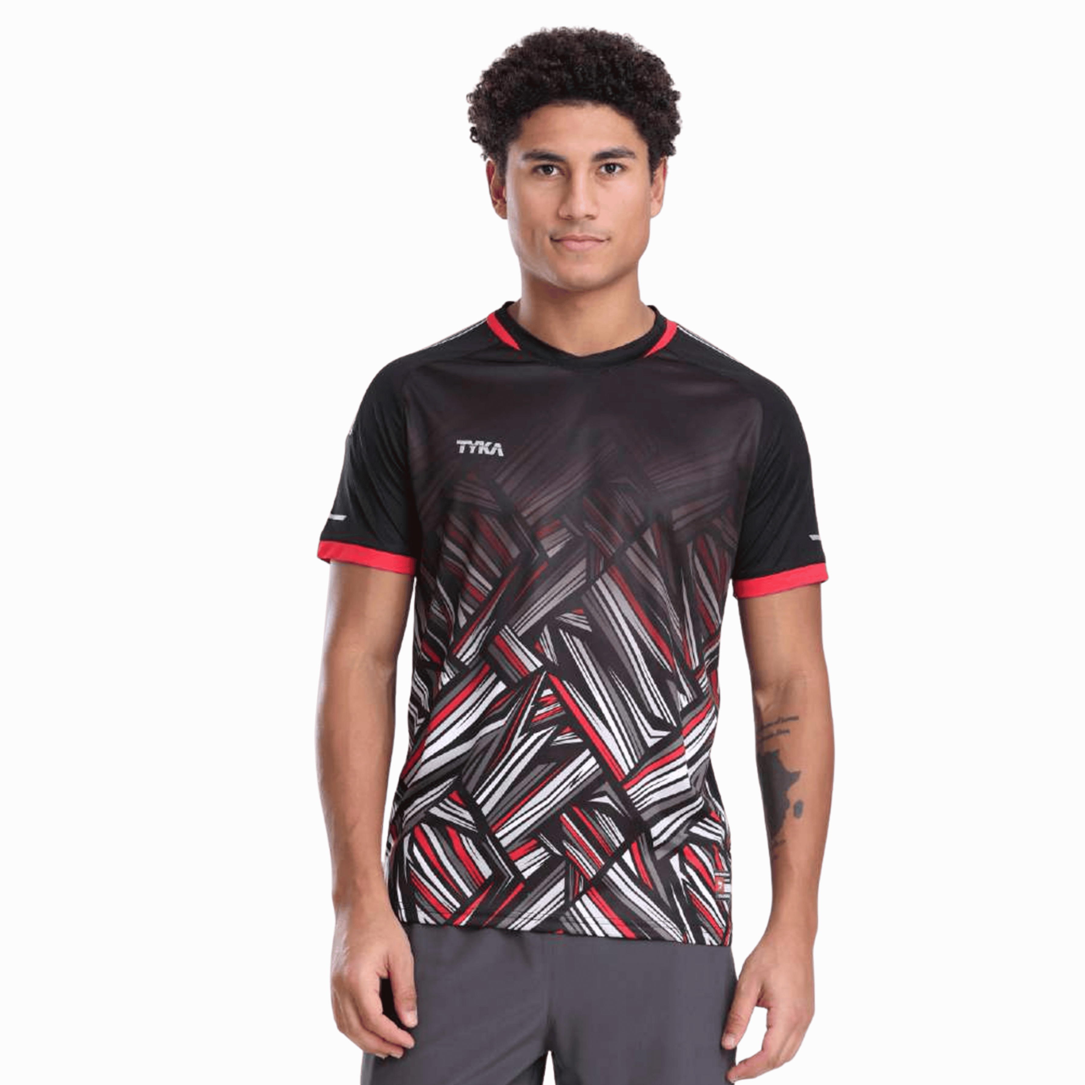 TYKA GLOBAL TEE-RAGLAN HALF SLEVEES- BLACK TYKA GLOBAL TEE-RAGLAN HALF SLEVEES- BLACK